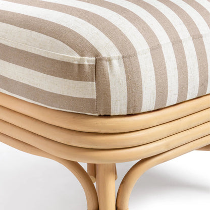 Dorine Striped Performance Linen Accent Chair by TOV Furniture. Made from fabric, rattan in a unique style.