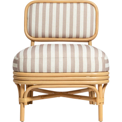 Dorine Striped Performance Linen Accent Chair by TOV Furniture. Made from fabric, rattan in a unique style.