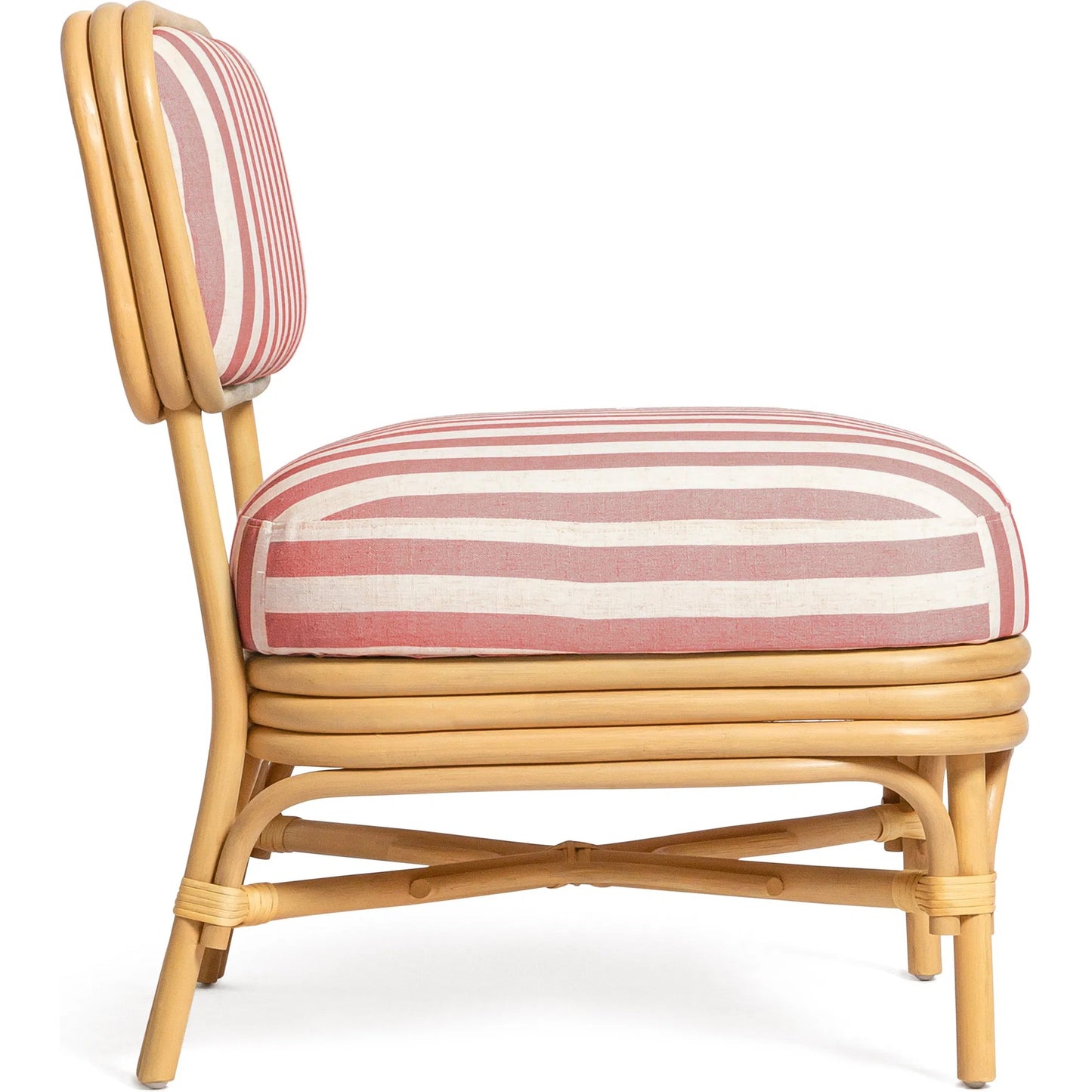 006 SI-2532641 | Additional Silo | Dorine Striped Performance Linen Accent Chair by TOV Furniture. Made from fabric, rattan in a unique style.