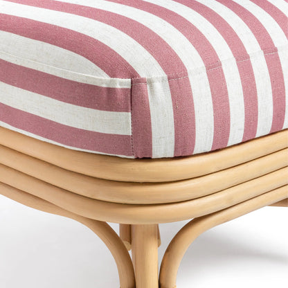 Dorine Striped Performance Linen Accent Chair by TOV Furniture. Made from fabric, rattan in a unique style.