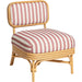 Dorine Striped Performance Linen Accent Chair by TOV Furniture. Made from fabric, rattan in a unique style.