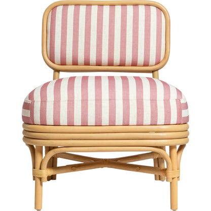 Dorine Striped Performance Linen Accent Chair by TOV Furniture. Made from fabric, rattan in a unique style.