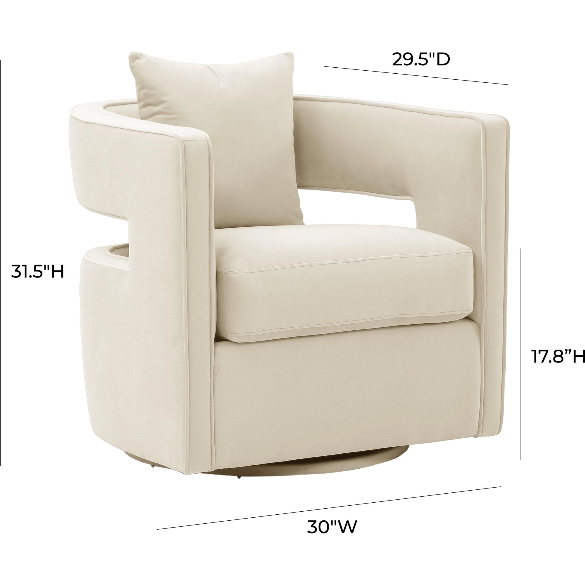 Kennedy Swivel Chair by TOV Furniture. Made from unique in a modern style.