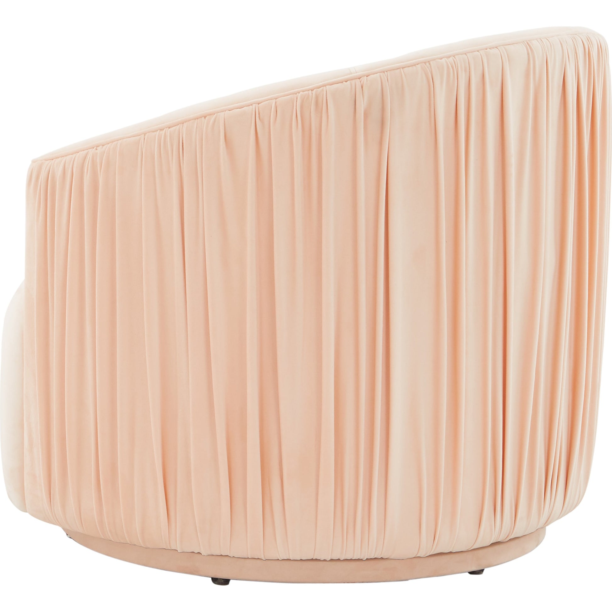 London Pleated Swivel Chair by TOV Furniture in forest green. Made from velvet, pine, plywood in a modern style.