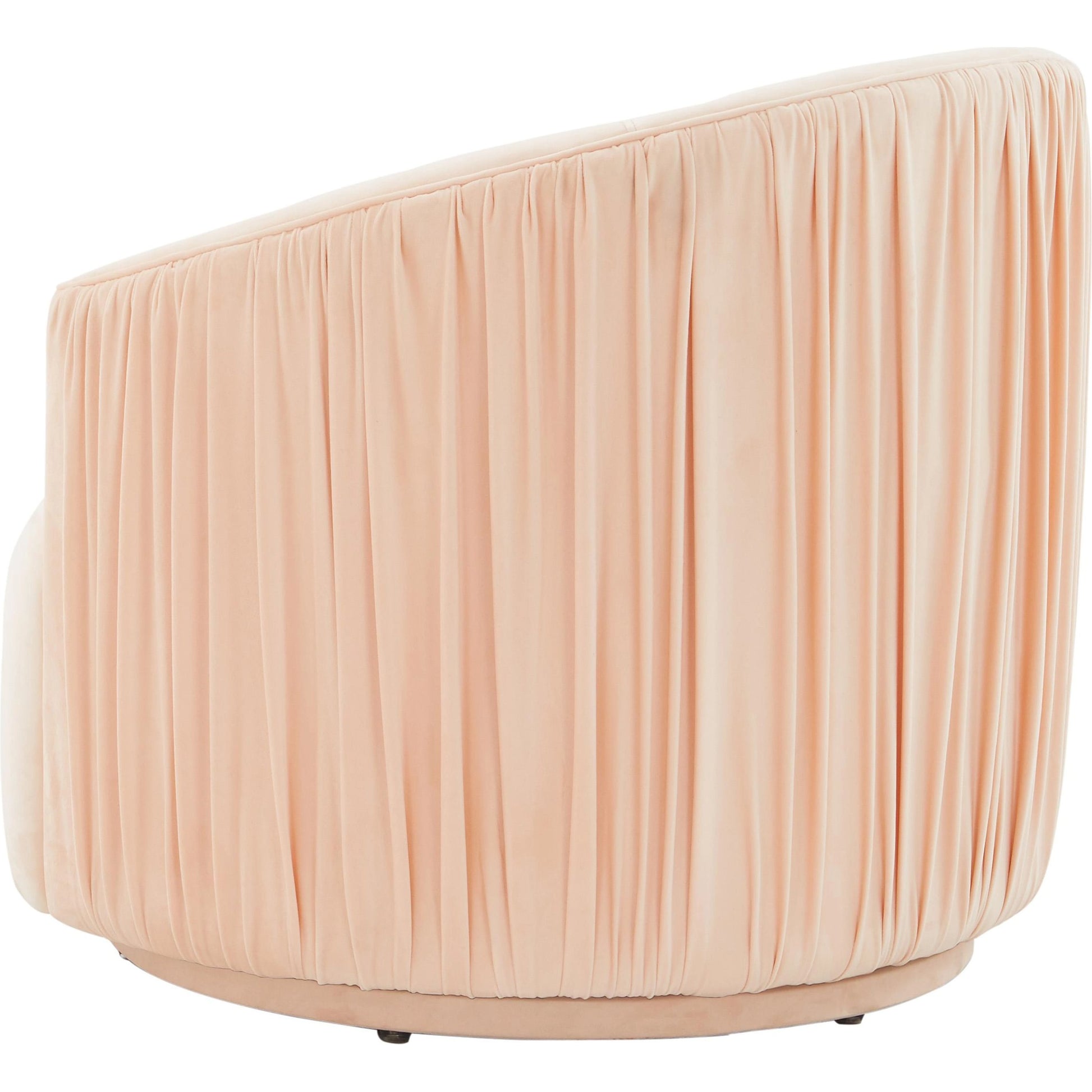 London Pleated Swivel Chair by TOV Furniture in forest green. Made from velvet, pine, plywood in a modern style.