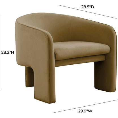 Marla Velvet Accent Chair by TOV Furniture. Made from velvet in a modern style.