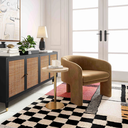 Marla Velvet Accent Chair by TOV Furniture. Made from velvet in a modern style.