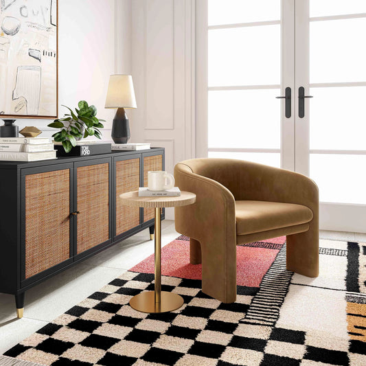Marla Velvet Accent Chair by TOV Furniture. Made from velvet in a modern style.