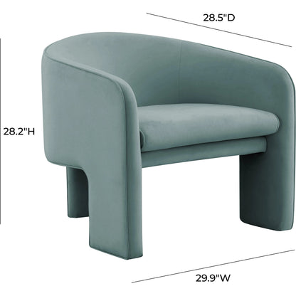 Marla Velvet Accent Chair by TOV Furniture. Made from velvet in a modern style.
