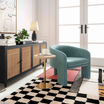 Marla Velvet Accent Chair by TOV Furniture. Made from velvet in a modern style.