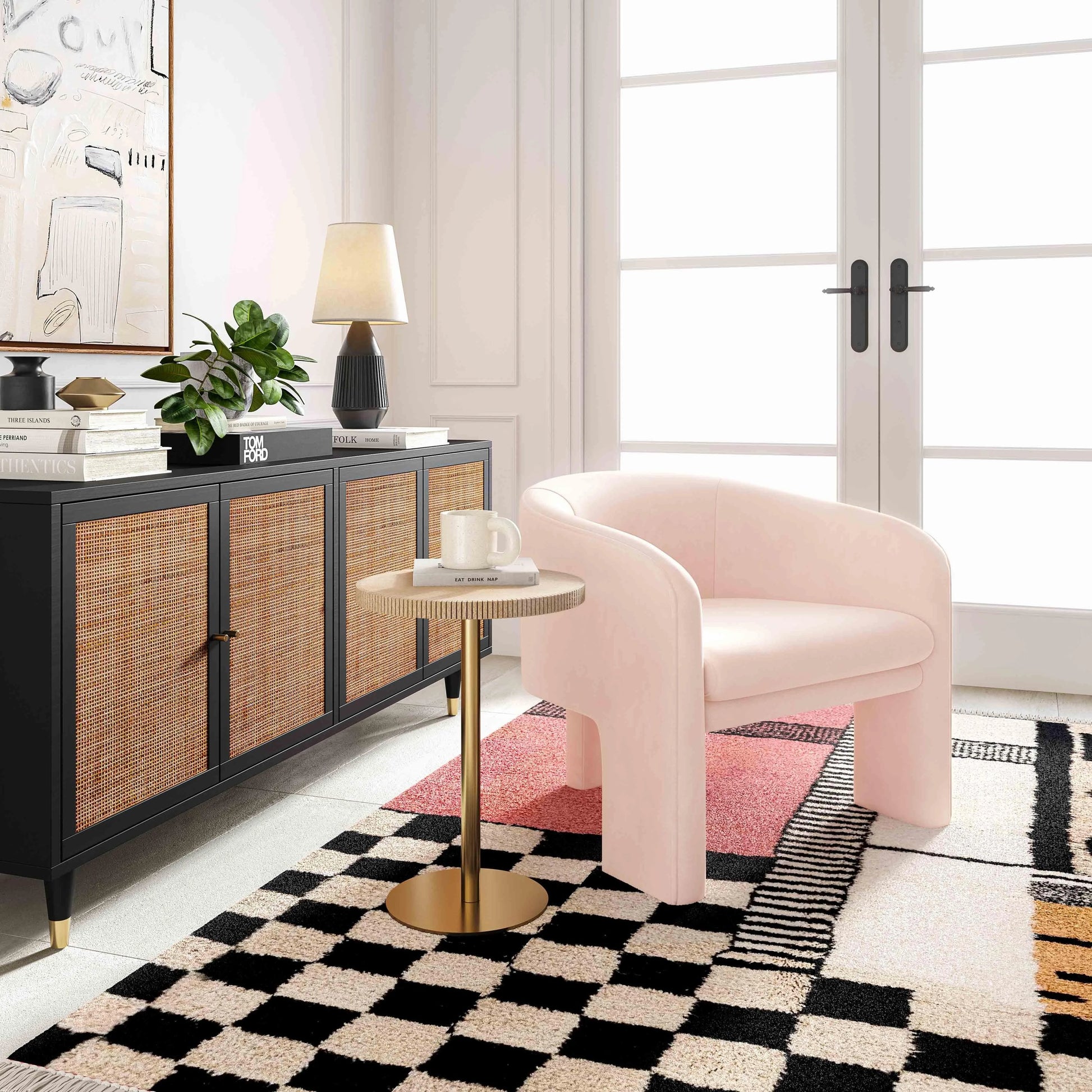 Marla Velvet Accent Chair by TOV Furniture. Made from velvet in a modern style.