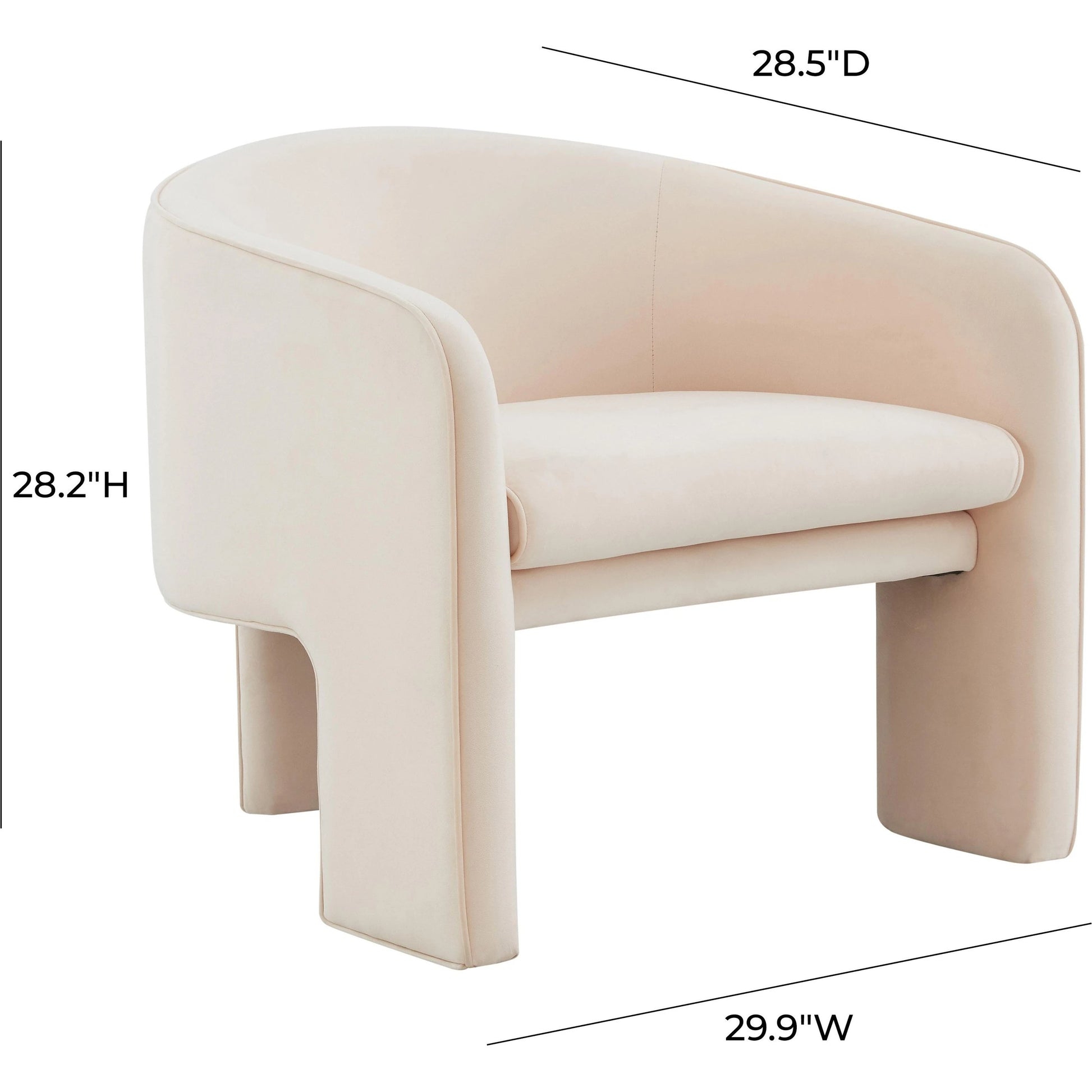 Marla Velvet Accent Chair by TOV Furniture. Made from velvet in a modern style.