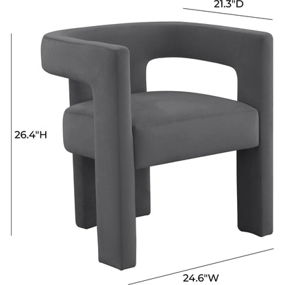 Sloane Velvet Chair by TOV Furniture. Made from velvet in a modern style.