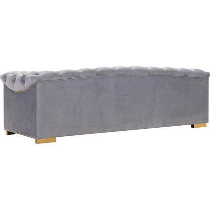 Farah Classic Sofa by TOV Furniture. Made from velvet in a traditional style.