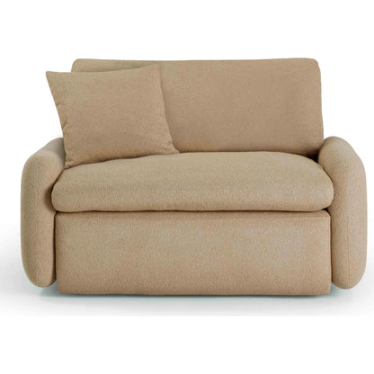 Rachelle Boucle Lounge Chair by TOV Furniture in tan. Made from boucle, plywood in a transitional style.
