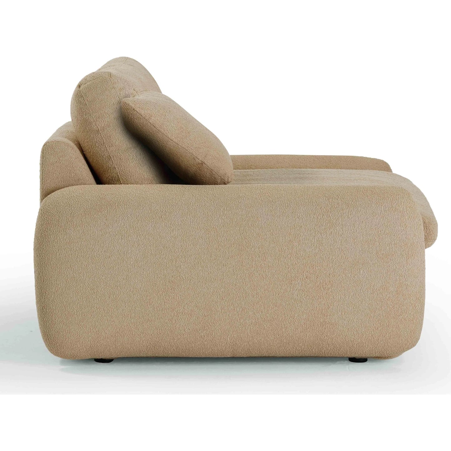 003 SI-2248436 | Additional Silo | Rachelle Boucle Lounge Chair by TOV Furniture in tan. Made from boucle, plywood in a transitional style.