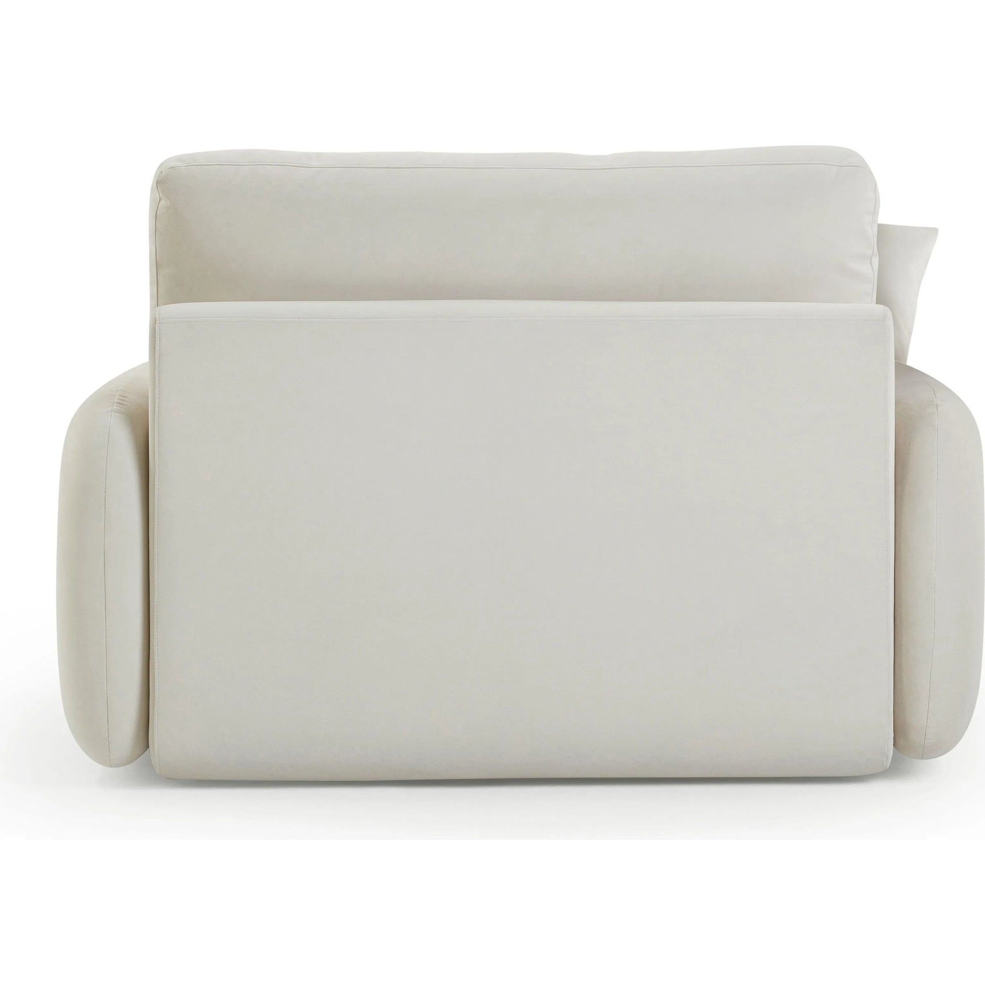 Rachelle Velvet Lounge Chair by TOV Furniture in cream. Made from plywood, velvet in a transitional style.