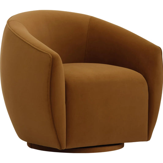 Jordan Velvet Swivel Chair by TOV Furniture. Made from plywood, velvet in a unique style.