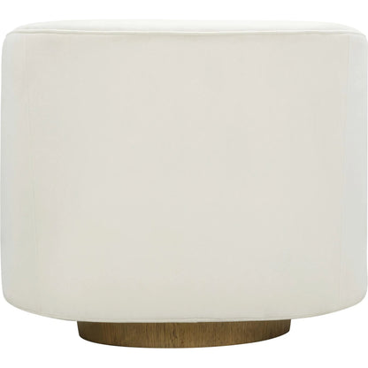 Presley Velvet Swivel Accent Chair by TOV Furniture in cream. Made from plywood, velvet, wood in a unique style.