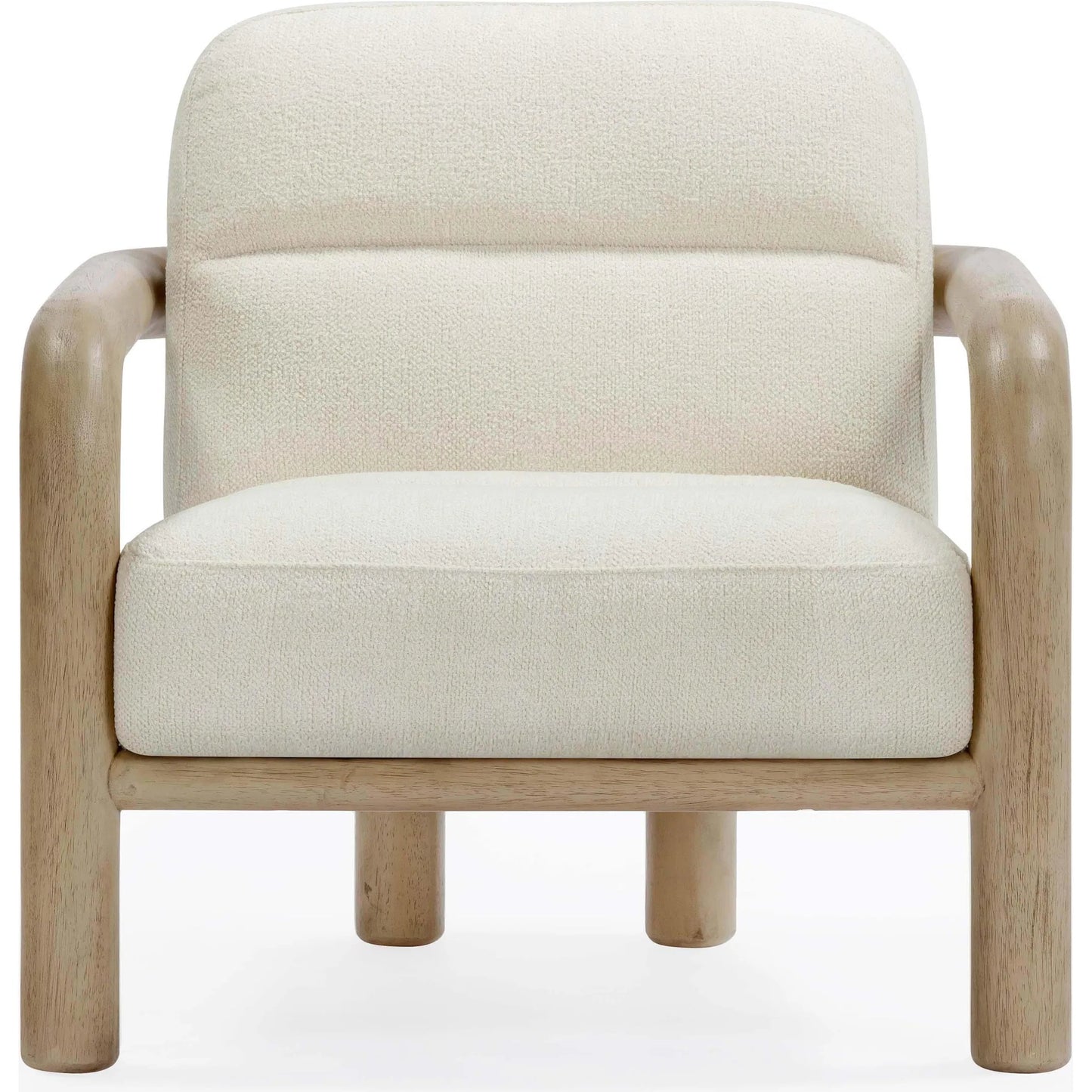 002 SI-2356255 | Additional Silo | Bekah Texture Weave Accent Chair by TOV Furniture in cream. Made from fabric, plywood, wood in a unique style.