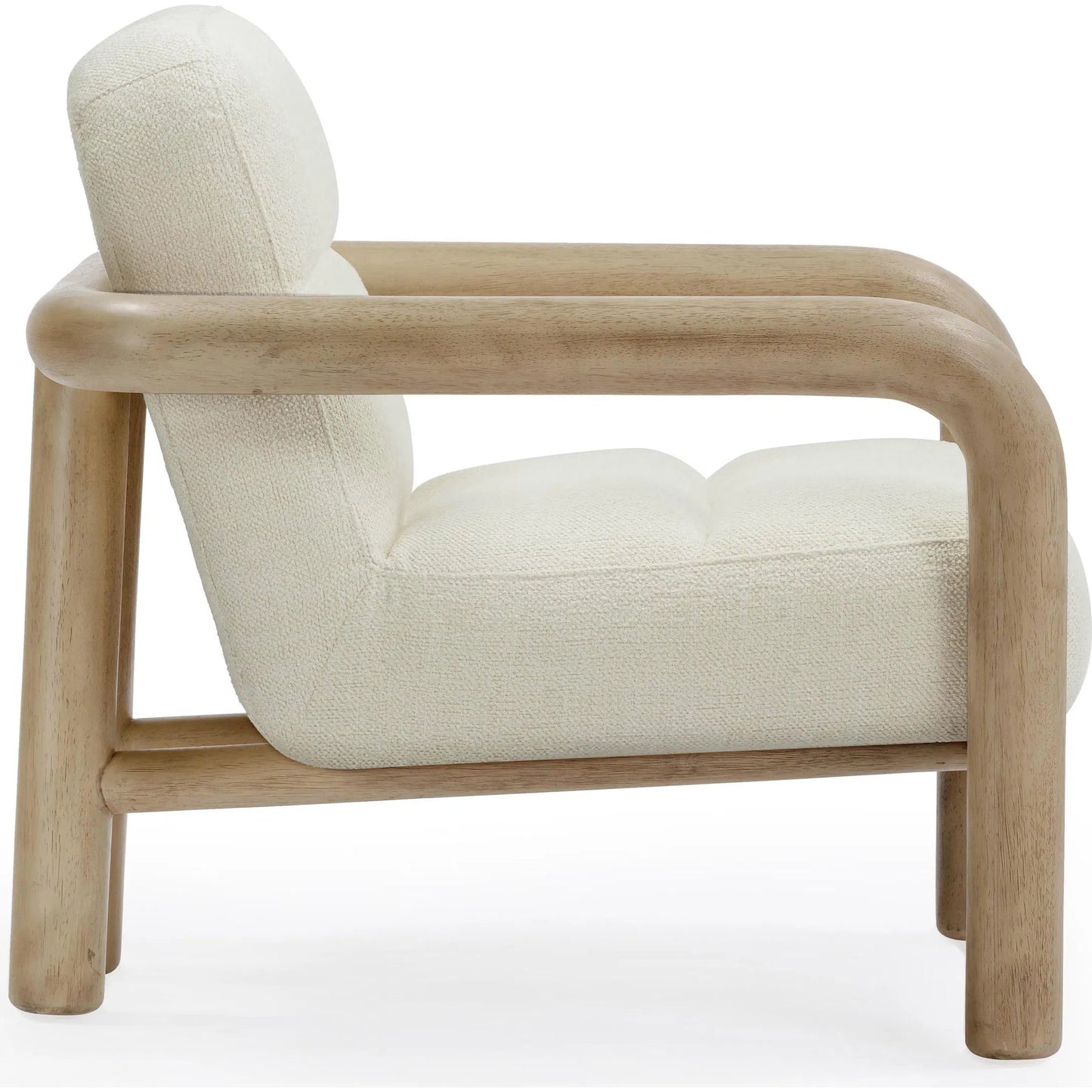 003 SI-2356255 | Additional Silo | Bekah Texture Weave Accent Chair by TOV Furniture in cream. Made from fabric, plywood, wood in a unique style.