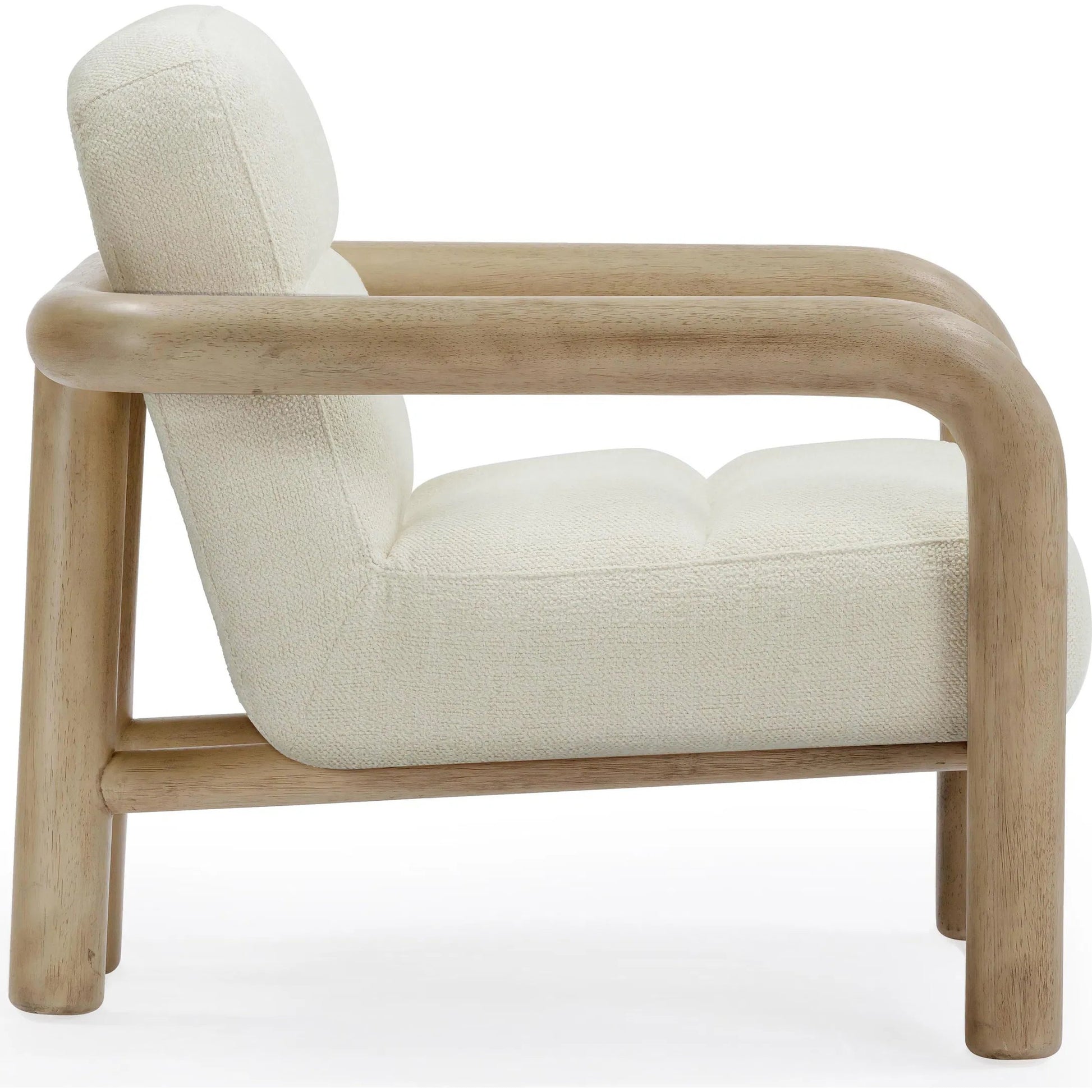 Bekah Texture Weave Accent Chair by TOV Furniture in cream. Made from fabric, plywood, wood in a unique style.