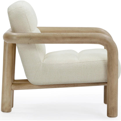 Bekah Texture Weave Accent Chair by TOV Furniture in cream. Made from fabric, plywood, wood in a unique style.
