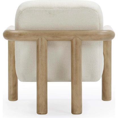 Bekah Texture Weave Accent Chair by TOV Furniture in cream. Made from fabric, plywood, wood in a unique style.