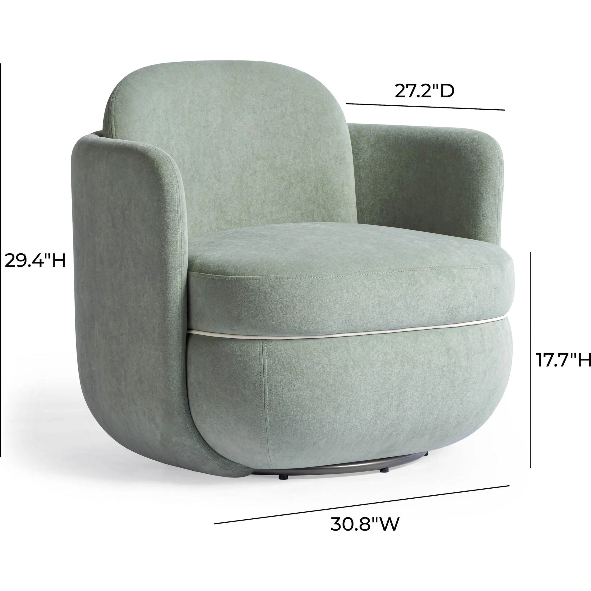 Wolfie Velvet Swivel Chair by TOV Furniture. Made from plywood, velvet in a unique style.