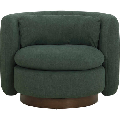 Nura Chenille Swivel Accent Chair by TOV Furniture. Made from fabric, plywood, rubberwood in a eclectic & global style.