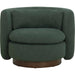 Nura Chenille Swivel Accent Chair by TOV Furniture. Made from fabric, plywood, rubberwood in a eclectic & global style.