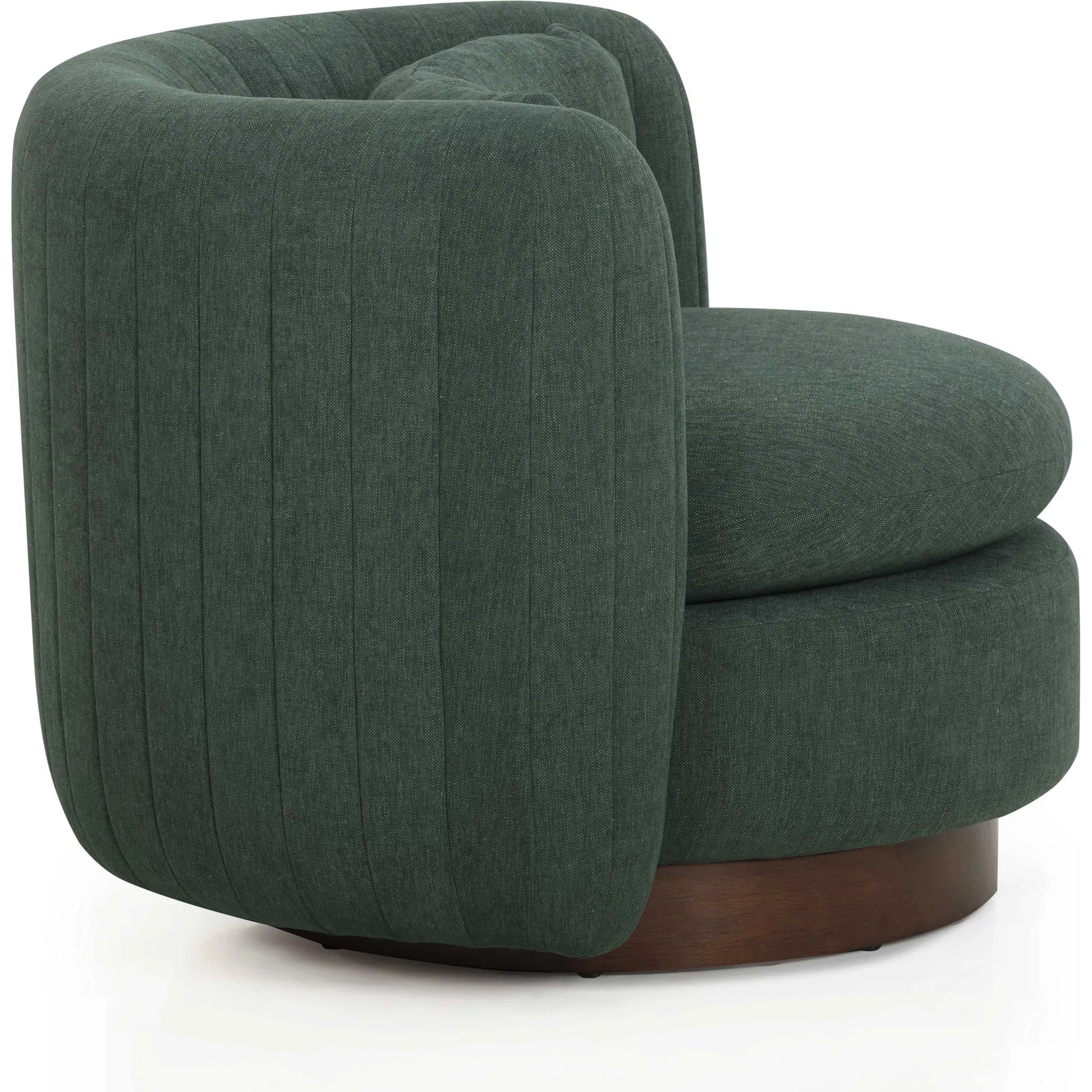 Nura Chenille Swivel Accent Chair by TOV Furniture. Made from fabric, plywood, rubberwood in a eclectic & global style.