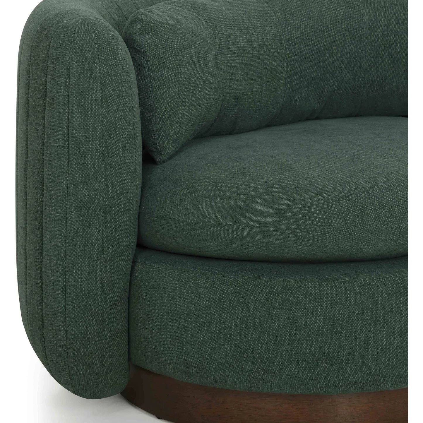 003 SI-2519485 | Closeup | Nura Chenille Swivel Accent Chair by TOV Furniture. Made from fabric, plywood, rubberwood in a eclectic & global style.