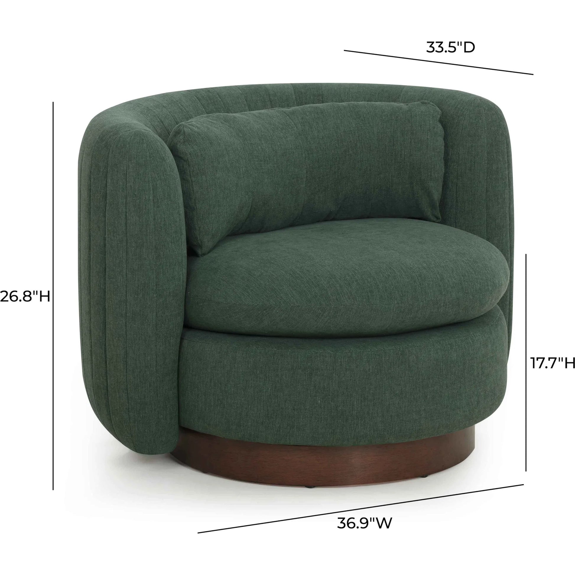 Nura Chenille Swivel Accent Chair by TOV Furniture. Made from fabric, plywood, rubberwood in a eclectic & global style.