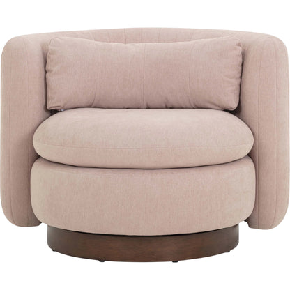 Nura Chenille Swivel Accent Chair by TOV Furniture. Made from fabric, plywood, rubberwood in a eclectic & global style.