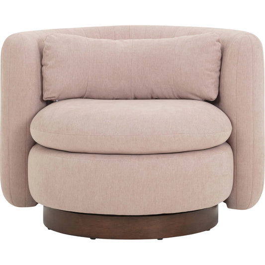 Nura Chenille Swivel Accent Chair by TOV Furniture. Made from fabric, plywood, rubberwood in a eclectic & global style.
