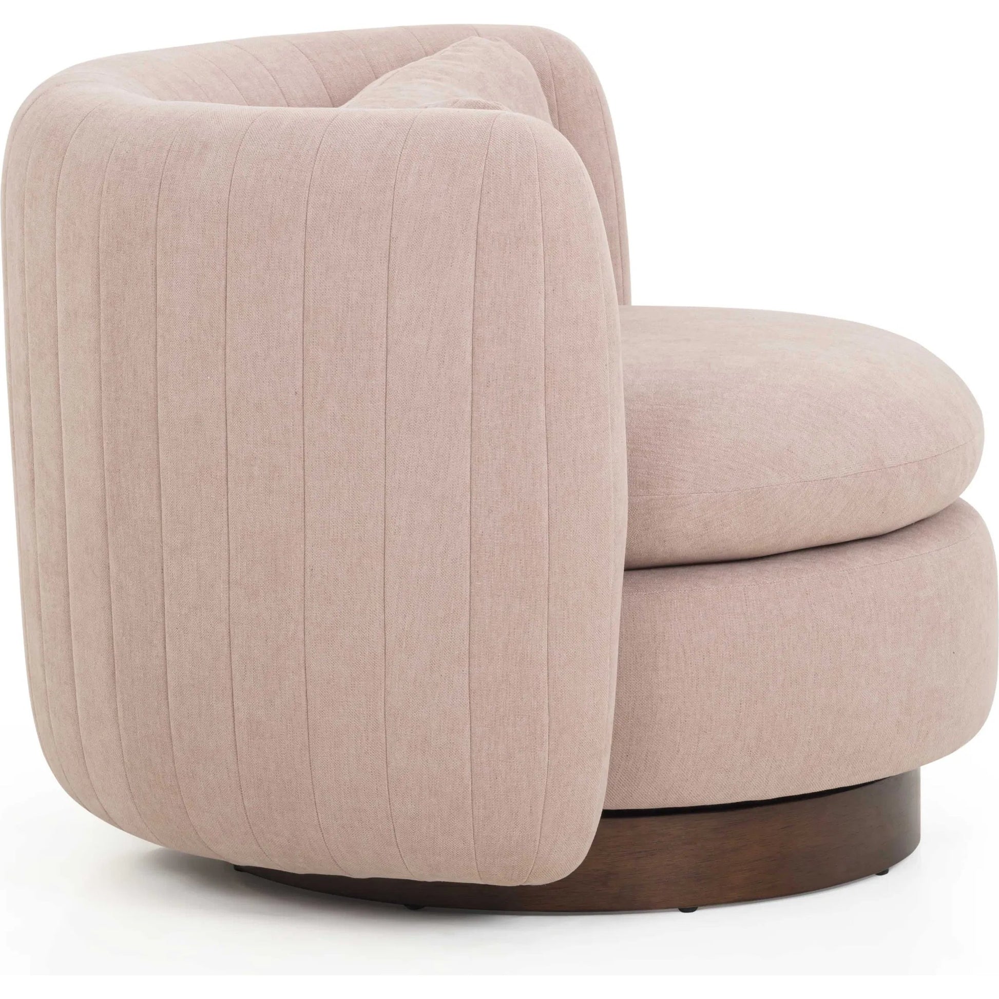 Nura Chenille Swivel Accent Chair by TOV Furniture. Made from fabric, plywood, rubberwood in a eclectic & global style.