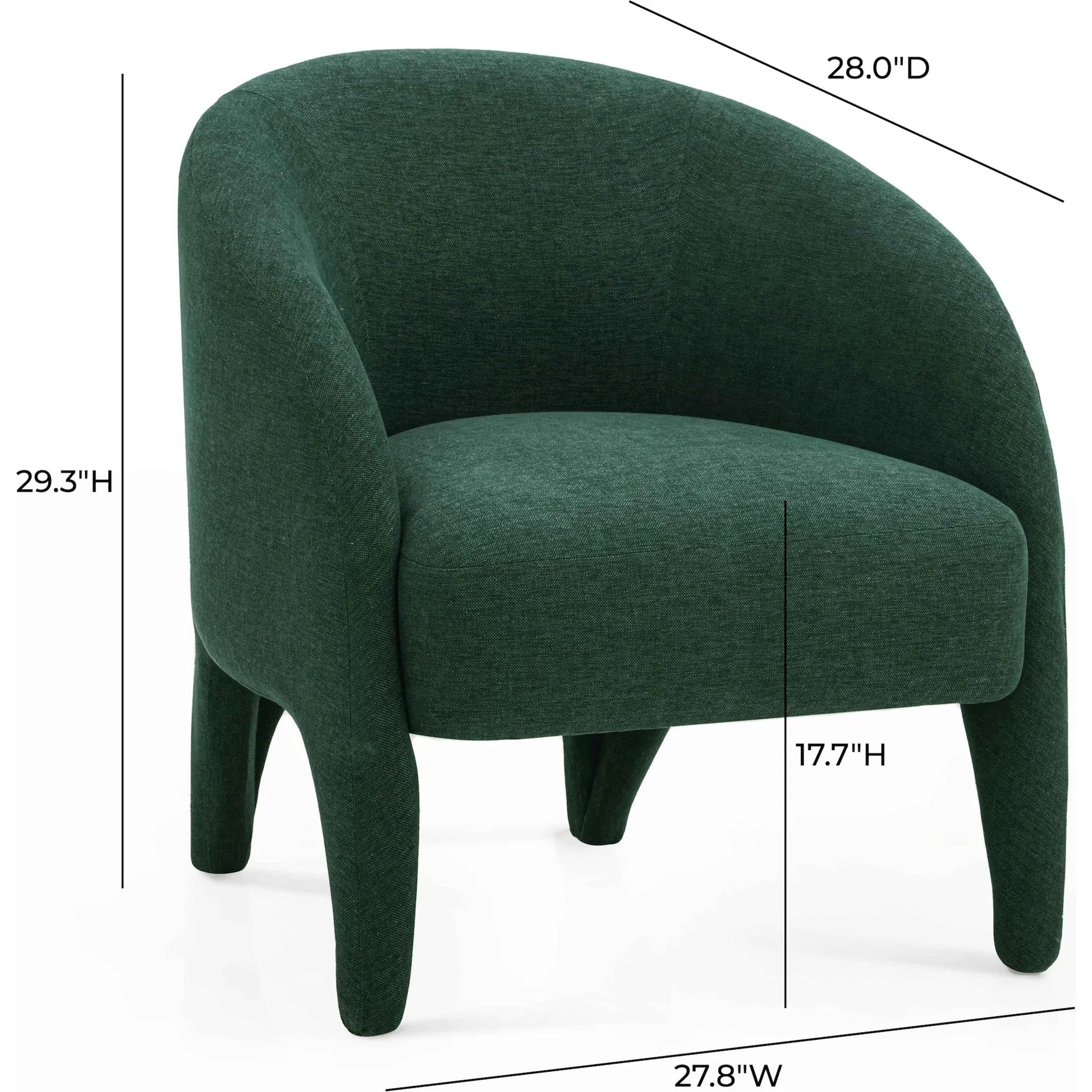 Kris Chenille Accent Chair by TOV Furniture. Made from fabric, plywood in a eclectic & global style.