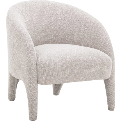Kris Boucle Accent Chair by TOV Furniture in warm grey. Made from fabric, plywood in a transitional style.