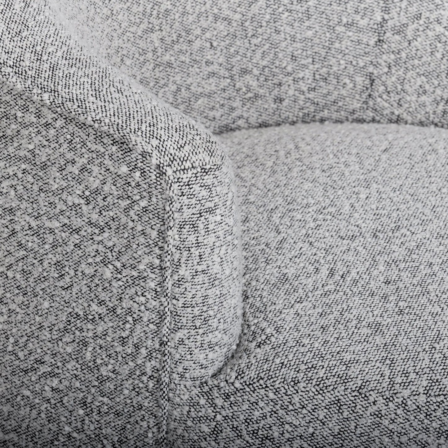 005 SI-2532697 | Closeup | Skyla Performance Boucle Swivel Accent Chair by TOV Furniture in grey. Made from fabric, plywood in a unique style.