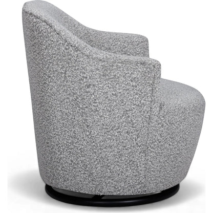 Skyla Performance Boucle Swivel Accent Chair by TOV Furniture in grey. Made from fabric, plywood in a unique style.