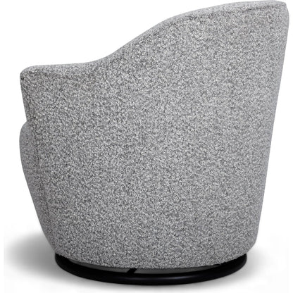 Skyla Performance Boucle Swivel Accent Chair by TOV Furniture in grey. Made from fabric, plywood in a unique style.