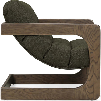 Palma Textured Weave Accent Chair by TOV Furniture. Made from ash wood, fabric in a transitional style.