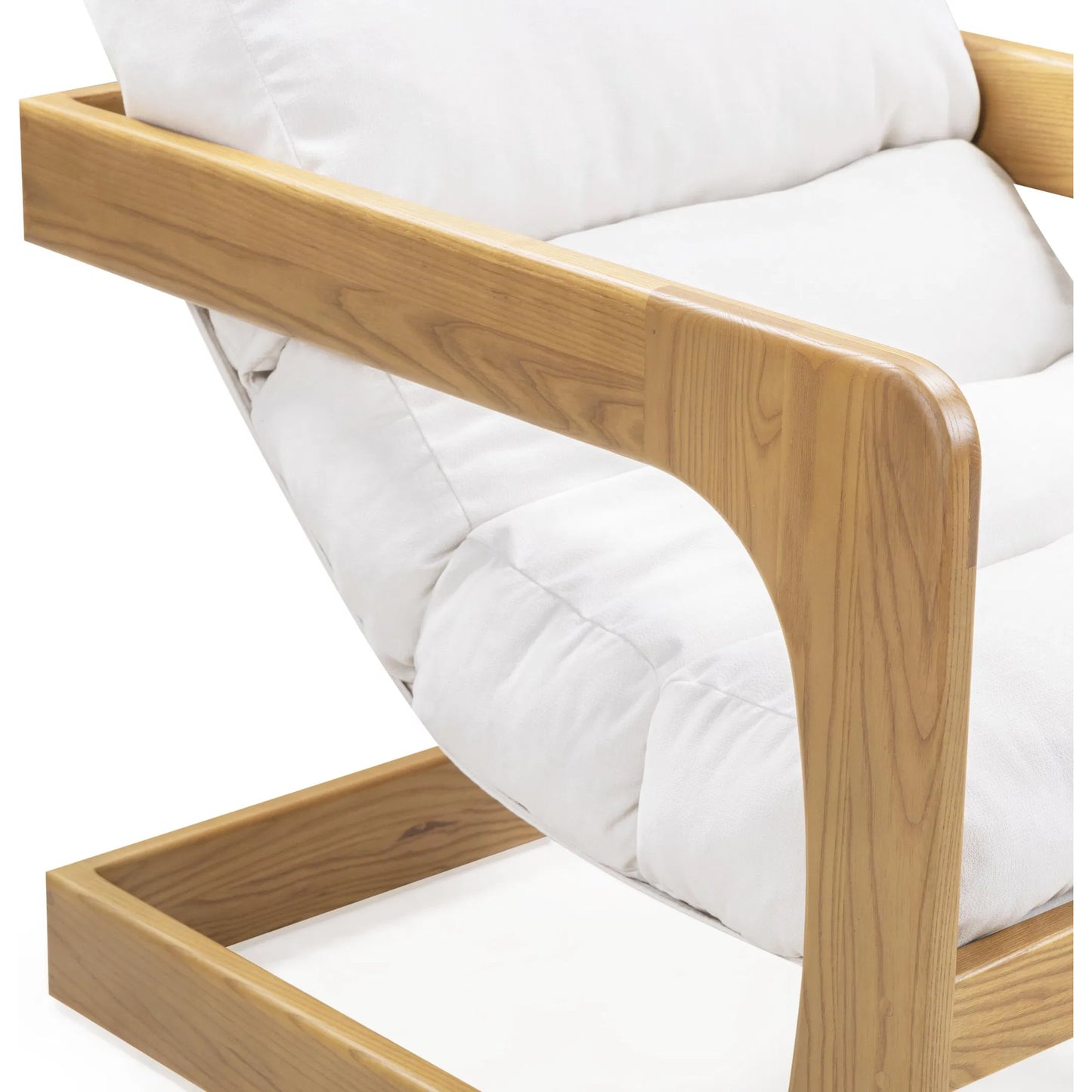 003 SI-2519501 | Closeup | Palma Upcycled Fabric Accent Chair by TOV Furniture. Made from ash wood, recycled fabric in a transitional style.