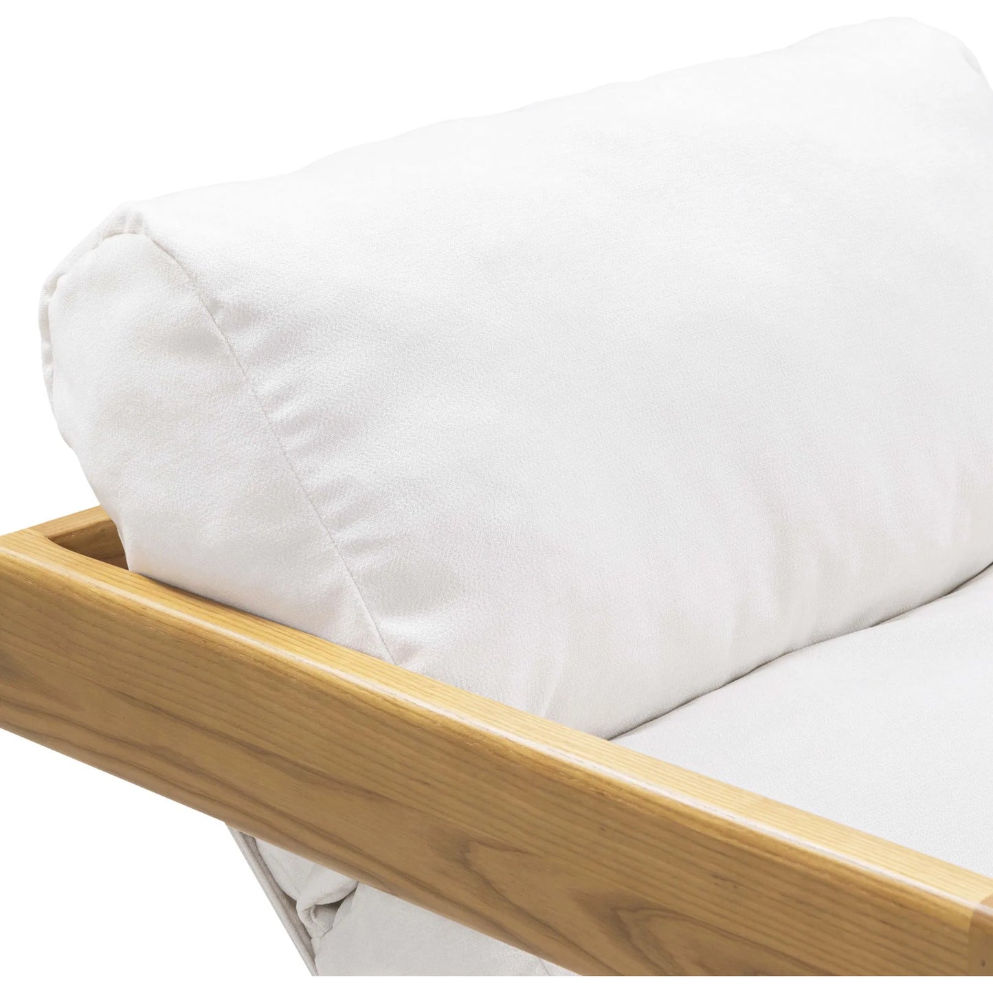 004 SI-2519501 | Closeup | Palma Upcycled Fabric Accent Chair by TOV Furniture. Made from ash wood, recycled fabric in a transitional style.