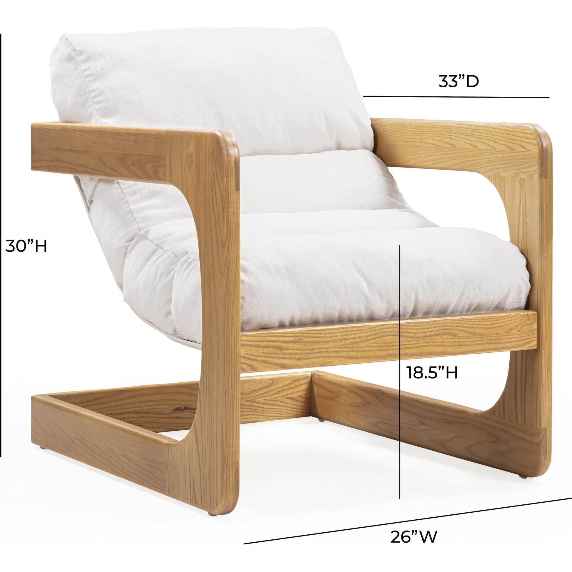 Palma Upcycled Fabric Accent Chair by TOV Furniture. Made from ash wood, recycled fabric in a transitional style.