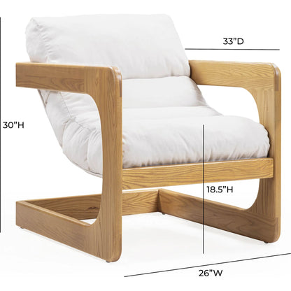 Palma Upcycled Fabric Accent Chair by TOV Furniture. Made from ash wood, recycled fabric in a transitional style.