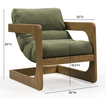 Palma Upcycled Fabric Accent Chair by TOV Furniture. Made from ash wood, recycled fabric in a transitional style.