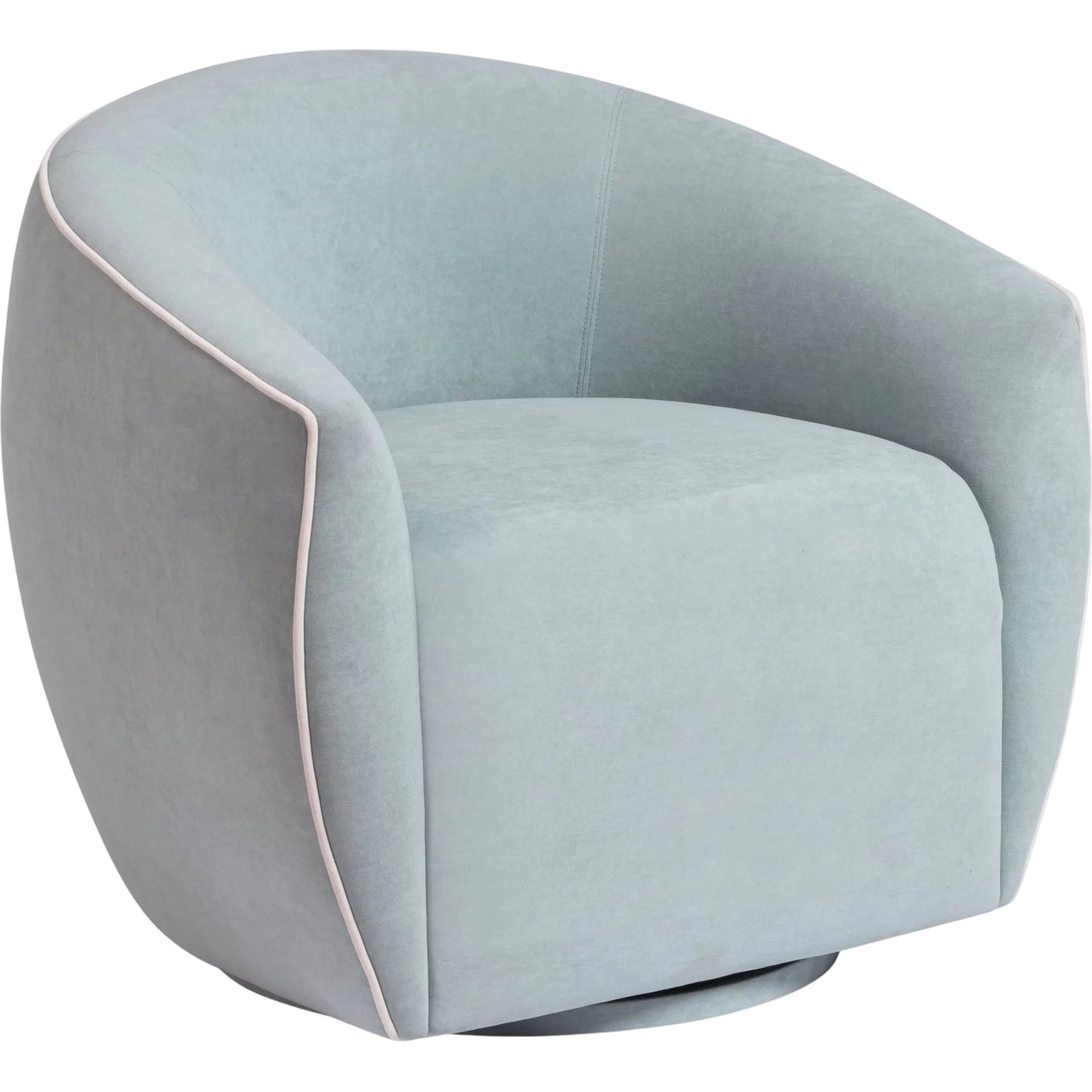 002 SI-2519449 | Primary Silo | Jordan Contrast Piping Swivel Chair by TOV Furniture. Made from pine, plywood, velvet in a transitional style.