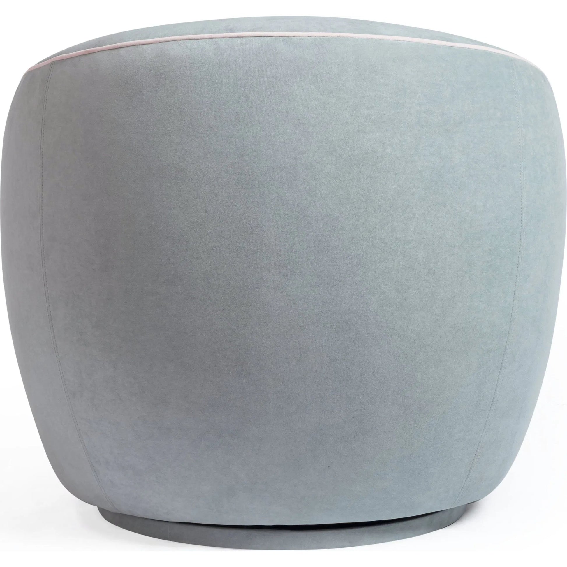 Jordan Contrast Piping Swivel Chair by TOV Furniture. Made from pine, plywood, velvet in a transitional style.